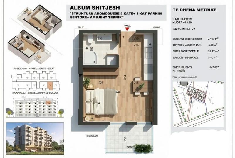 Studio for sale in Rruga Liria, Durrës, 37 m²