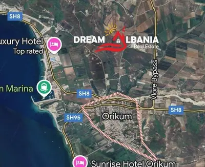 Land for sale in Orikum, Vlorë, 9,318 m². Photo 3 of 3