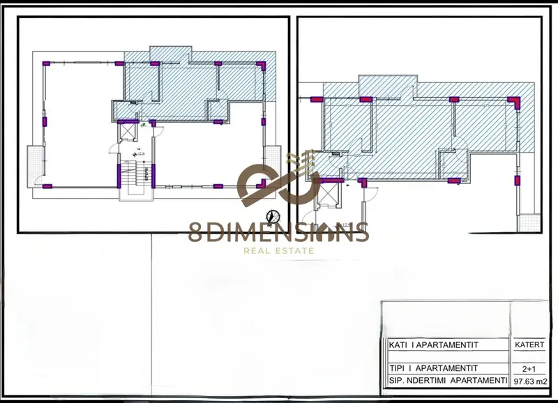 Appartamento 2+1 in vendita a Farkë, Tirana, 98 m²