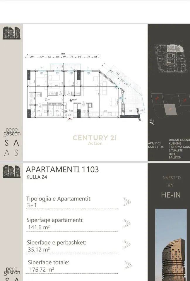 Apartament 3+1 në shitje në Ish Dogana, Tiranë, 177 m². Foto 1 nga 1