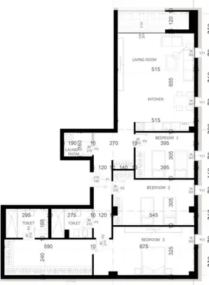 Apartament 3+1 në shitje në Sauk, Tiranë, 180 m². Foto 2 nga 2