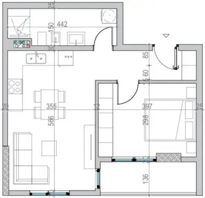 Apartament 1+1 në shitje në Golem, Kavajë , Albania, Durres, Golem, 66 m². Foto 2 nga 2