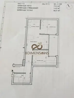 Appartamento 2+1 in vendita ad Astir, Tirana, 87 m². Foto 2 di 3