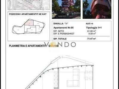 Apartament 1+1 në shitje në Qyteti Studenti, Tiranë, 72 m². Foto 4 nga 4