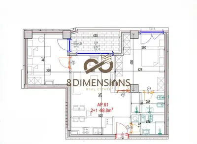 Apartament 2+1 në shitje në Don Bosko, Tiranë, 117 m². Foto 2 nga 2