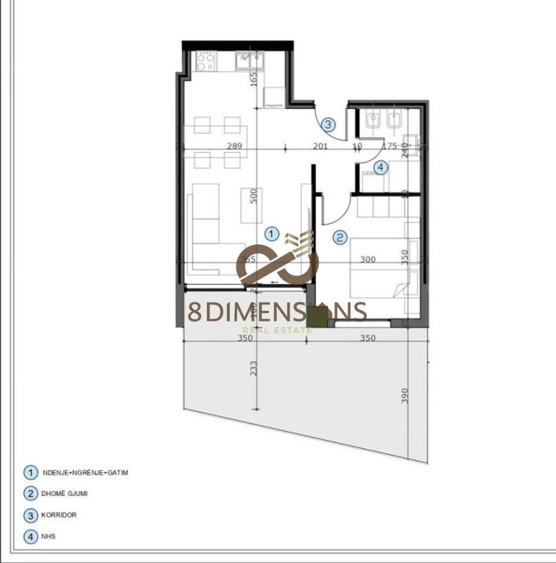 Appartamento 1+1 in vendita a Casa Italia, Tirana, 84 m²
