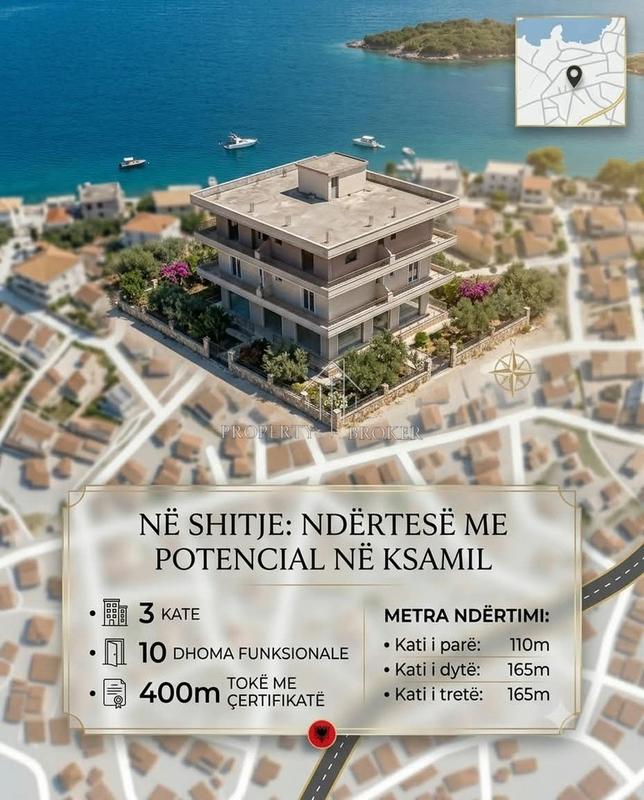 Terreno in vendita a Ksamil, Sarande, Ksamil, 440 m²