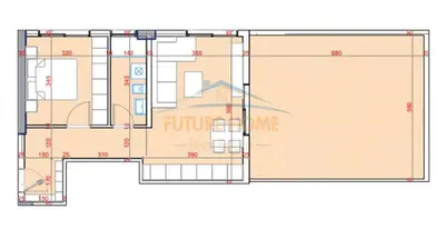 Apartament 1+1 në shitje në Unaza e Re, Tiranë, 62 m². Foto 2 nga 2