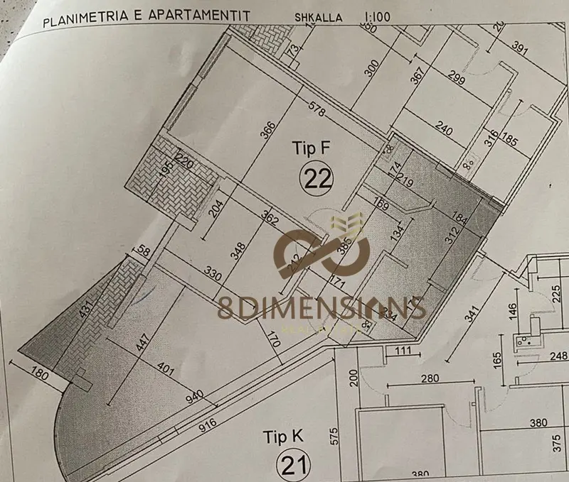 Apartament 2+1 në shitje në Yzberisht, Tiranë, 118 m²