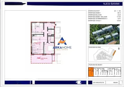 Appartamento 2+1 in vendita a Farkë, Tirana, 124 m². Foto 1 di 3