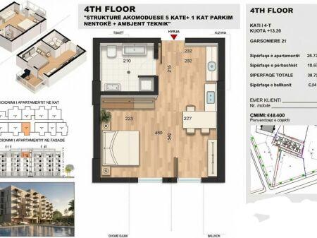 Garsoniere në shitje në Rruga Liria, Durrës, 38 m². Foto 5 nga 6
