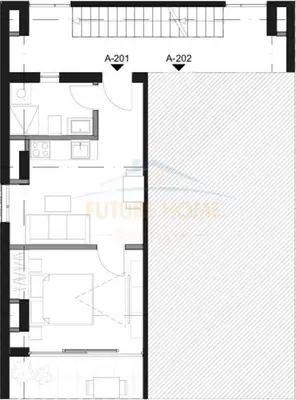 Appartamento 1+1 in vendita a Radhimë, Valona, 67 m². Foto 4 di 4