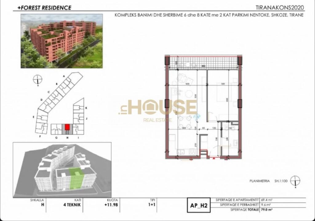 Appartamento 1+1 in vendita a Rruga e ullishtes, Tirana, 79 m². Foto 3 di 3