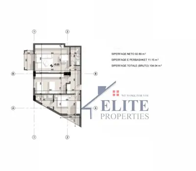 Apartament 2+1 në shitje në Selitë, Tiranë, 104 m². Foto 5 nga 5