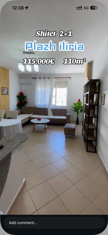 Apartament 2+1 në shitje në Plazh Iliria, Durrës, 110 m². Foto 1 nga 4