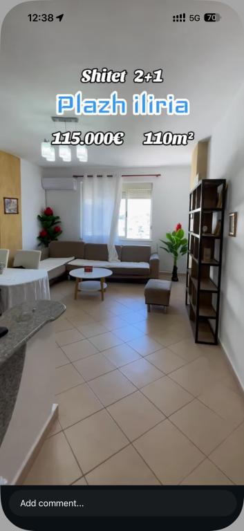 Appartamento 2+1 in vendita a Plazh Iliria, Durazzo, 110 m²