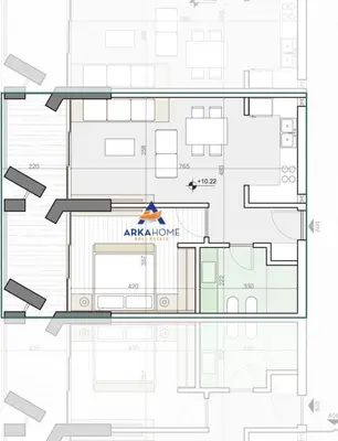 Apartament 1+1 në shitje në Rruga Siri Kodra, Tiranë, 96 m². Foto 2 nga 5