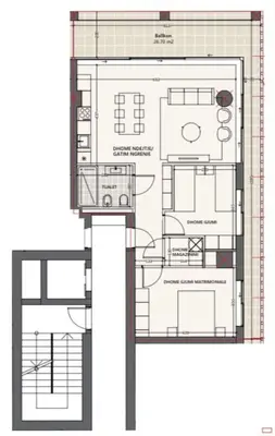 Apartament 2+1 në shitje në Vlore, Vlorë, 117 m². Foto 3 nga 3