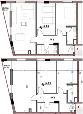 Appartamento 2+1 in vendita a Saranda, Saranda, 116 m². Foto 4 di 4