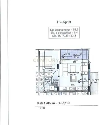 Apartament 1+1 në shitje në Gjiri i Lalzit, Durrës, 63 m². Foto 3 nga 5