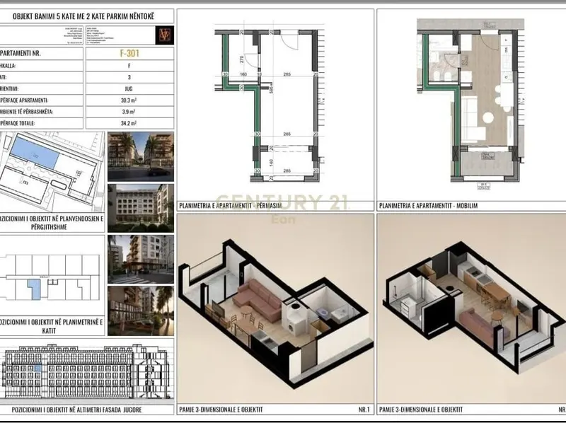Monolocale in vendita a Mali i Robit, Golem, 34 m²