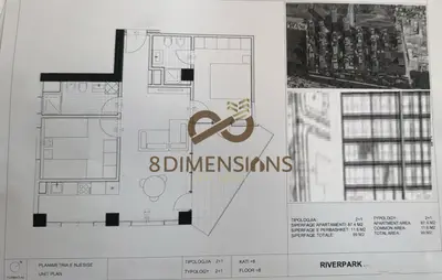 Apartament 2+1 në shitje në River Park Residence, Tiranë, 99 m². Foto 2 nga 2