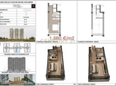 Studio for sale in Qerret, Tirana, 32 m². Photo 4 of 5