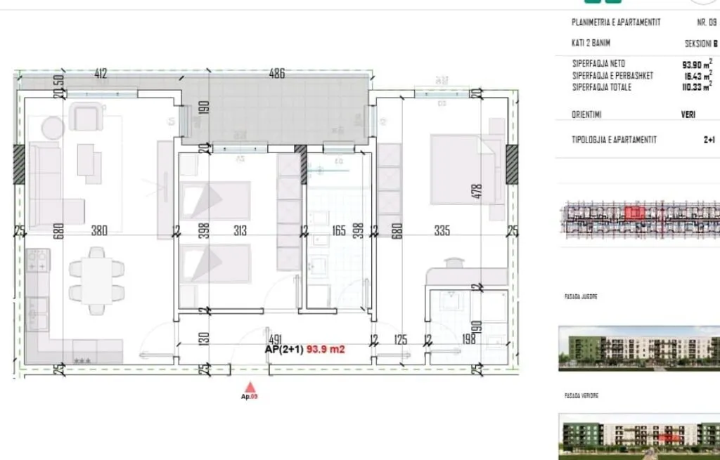 Appartamento 2+1 in vendita a Bathore, Kamza, 111 m². Foto 1 di 5