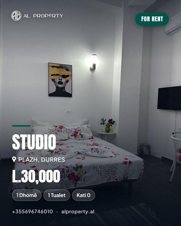 Studio for rent in Plazh, Durrës, 30 m²