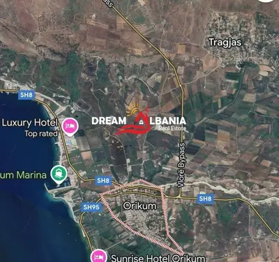 Land for sale in Orikum, Vlorë, 9,318 m². Photo 2 of 3