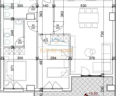 Appartamento 2+1 in vendita a Laprakë, Tirana, 116 m². Foto 6 di 6