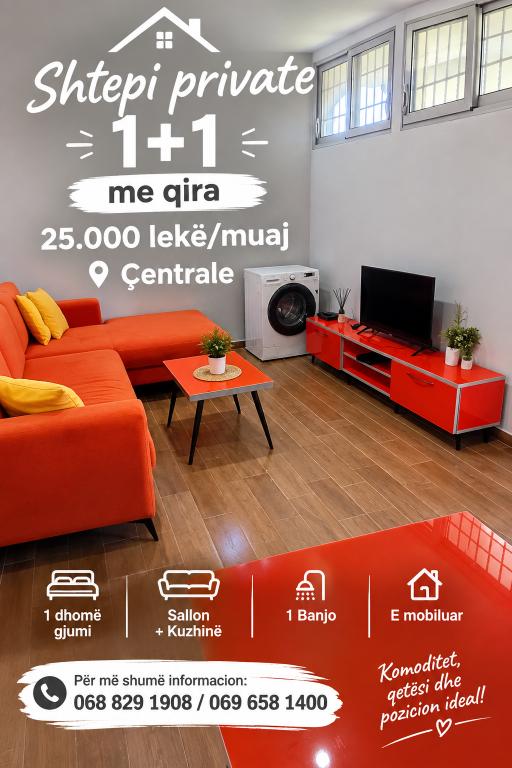 Apartament 1+1 me qera në Spitali Psikiatrik “Ali Mihali”, Vlorë, 80 m²