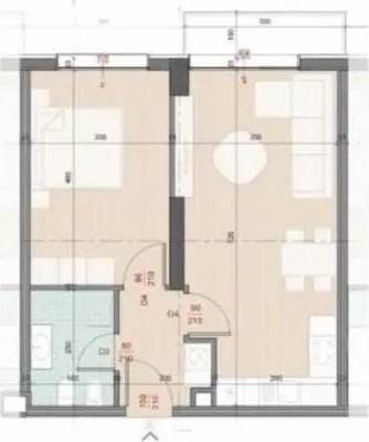 Apartament 1+1 në shitje në Ish Fusha e Aviacionit, Tiranë, 65 m². Foto 2 nga 2
