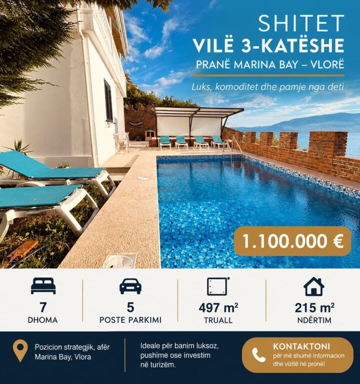 Villa for sale in Vlorë, 712 m²
