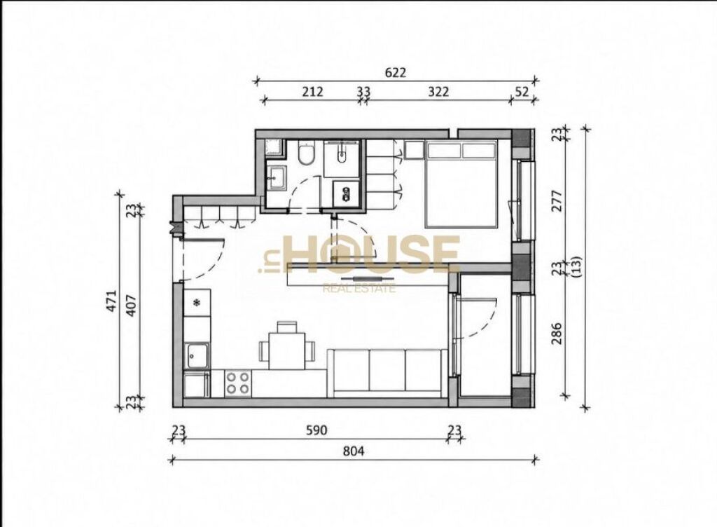 Apartment 1+1 for sale in Ali Demi, Tirana, 50 m². Photo 2 of 3