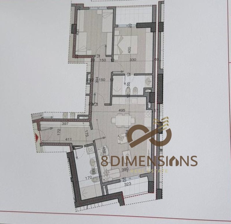 Appartamento 2+1 in vendita a Astir, Tirana, 111 m²