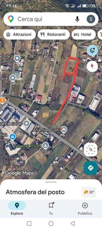 Tokë në shitje në Prush, Tiranë, 6 500 m²