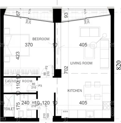 Apartament 1+1 në shitje në Sauk, Tiranë, 80 m². Foto 2 nga 2