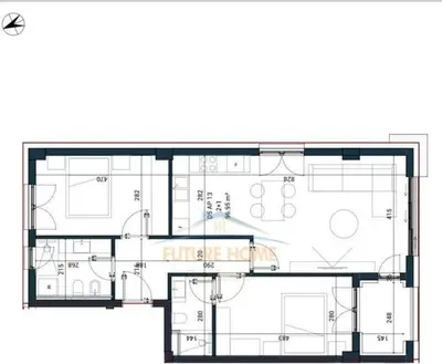 Apartament 2+1 në shitje në Palase, Vlorë, 114 m². Foto 4 nga 4