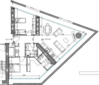 Apartament 2+1 në shitje në Oxhaku, Tiranë, 191 m². Foto 2 nga 2