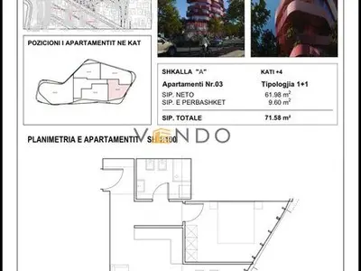Apartament 1+1 në shitje në Qyteti Studenti, Tiranë, 72 m². Foto 4 nga 4