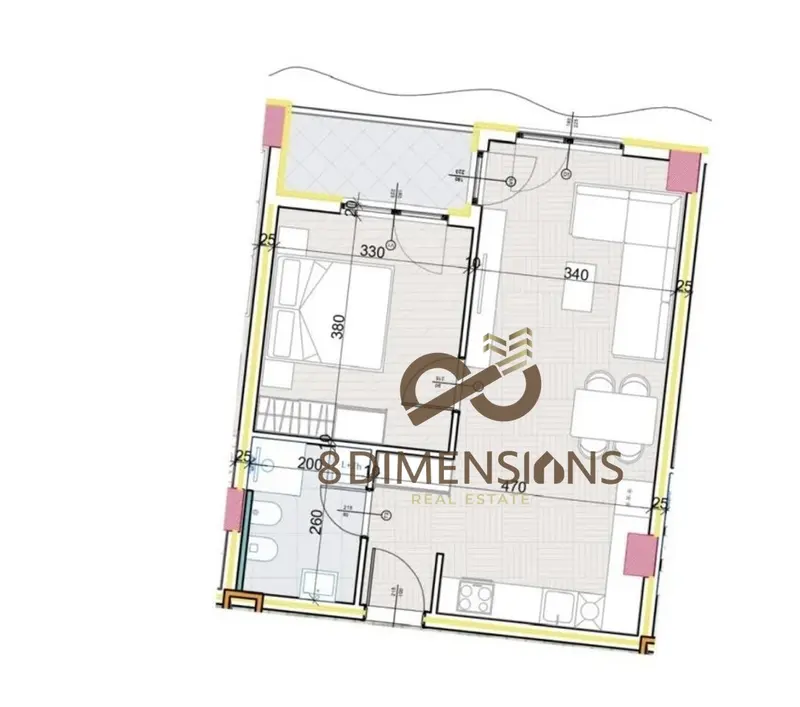 Apartament 1+1 në shitje në Paskuqan, Kamëz, 71 m²