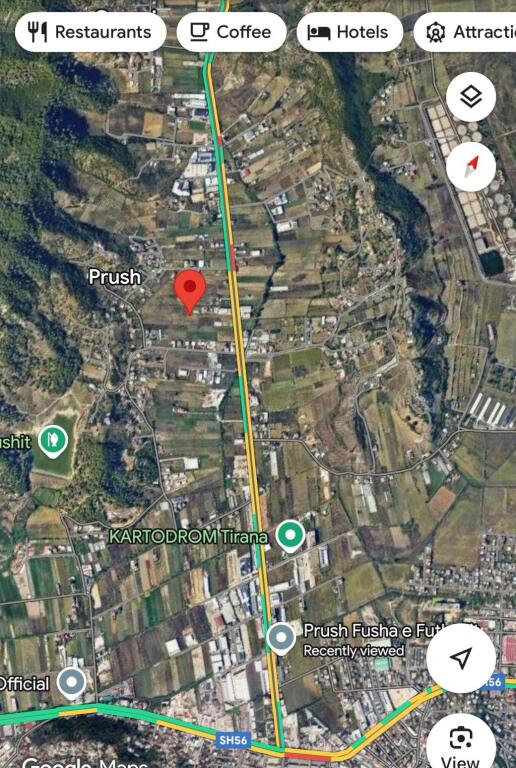 Tokë në shitje në Prush, Tiranë, 1 240 m². Foto 1 nga 1