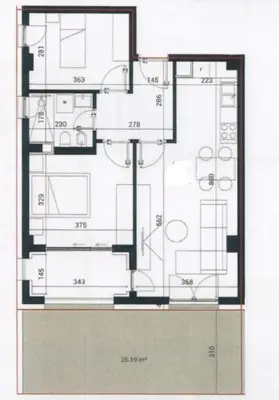 Apartament 2+1 në shitje në Palase, Vlorë, 122 m². Foto 3 nga 4