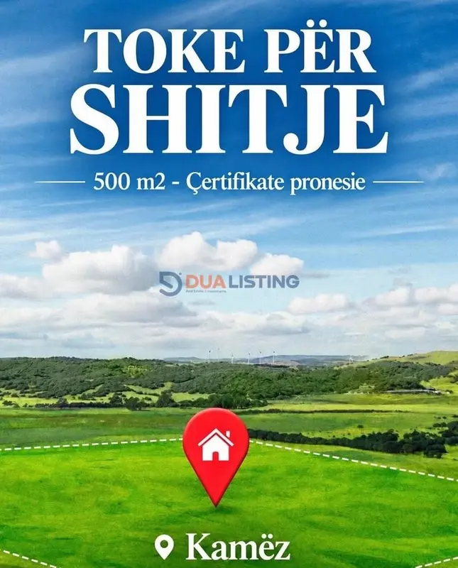 Land for sale in Rruga Apollonia, Kamëz, 500 m²