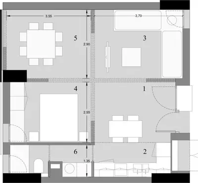 Apartament 1+1 në shitje në Golem, Kavajë , Albania, Durres, Golem, 68 m². Foto 3 nga 3