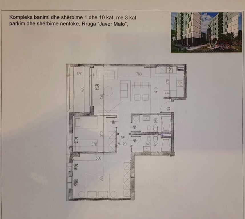 Apartment 2+1 for sale in Ish Fusha e Aviacionit, Tirana, 114 m²