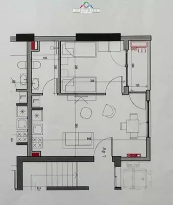 Apartament 1+1 në shitje në Parkim Residenca Henke, Tiranë, 54 m². Foto 4 nga 4