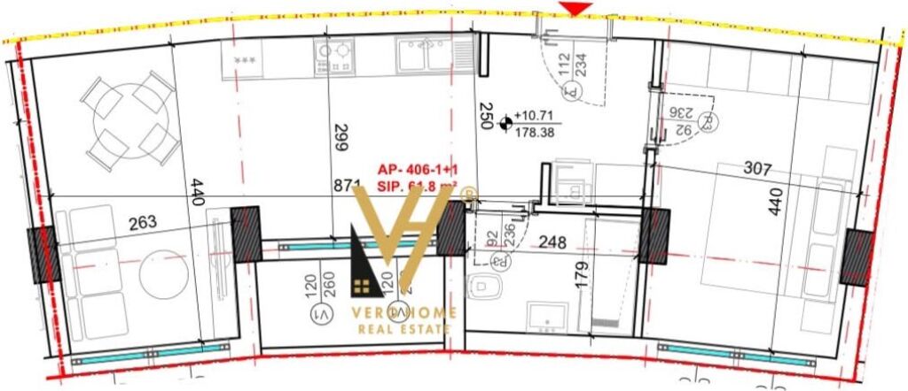 Apartment 1+1 for sale in Kodra e Diellit, Tirana, 73 m². Photo 2 of 2