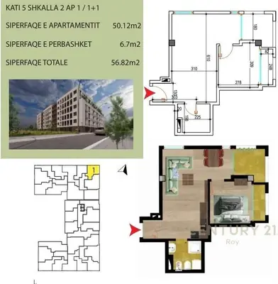 Apartament 1+1 në shitje në Golem, Kavajë , Albania, Durres, Golem, 56 m². Foto 10 nga 12